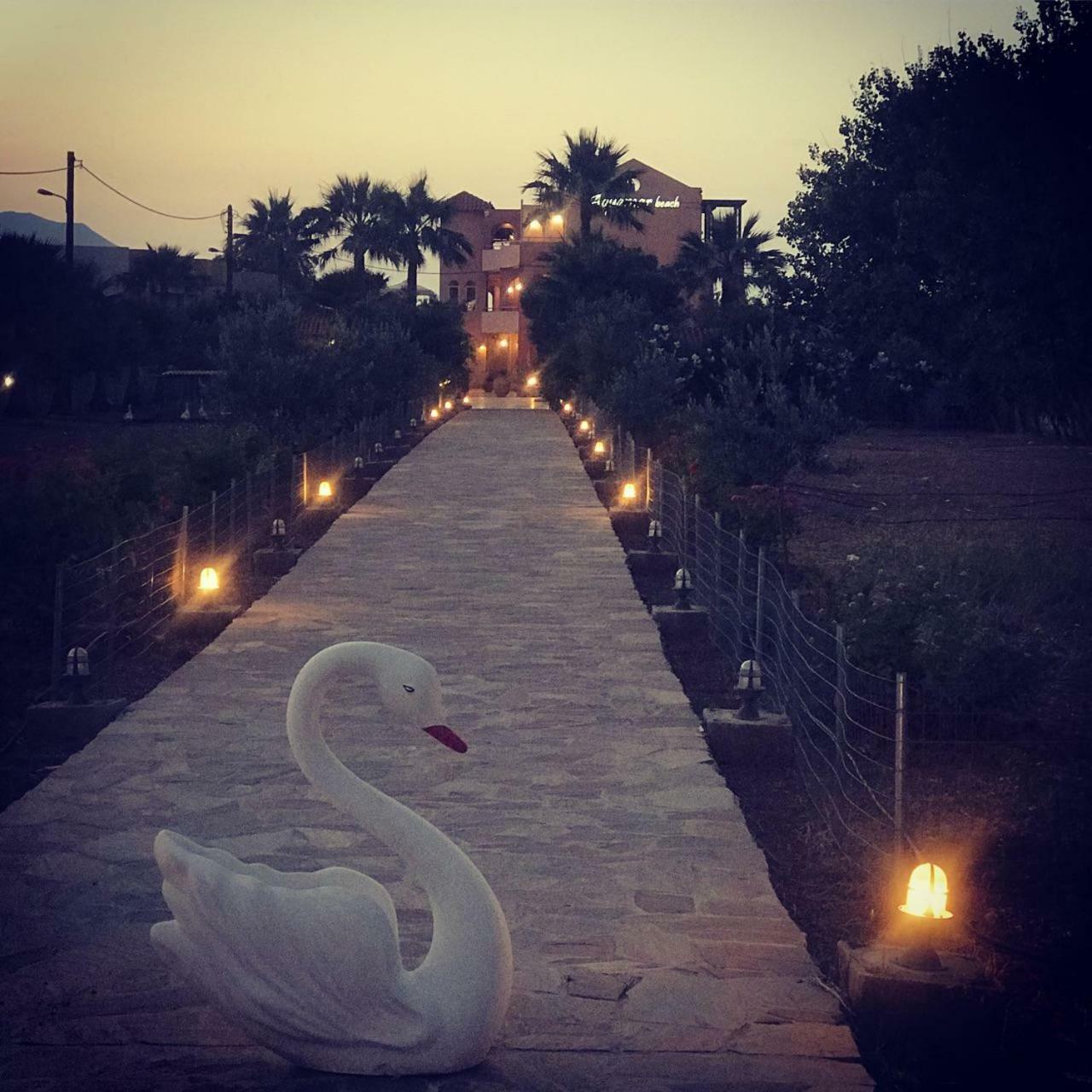 Aquamar Beach Otel Kournás Dış mekan fotoğraf