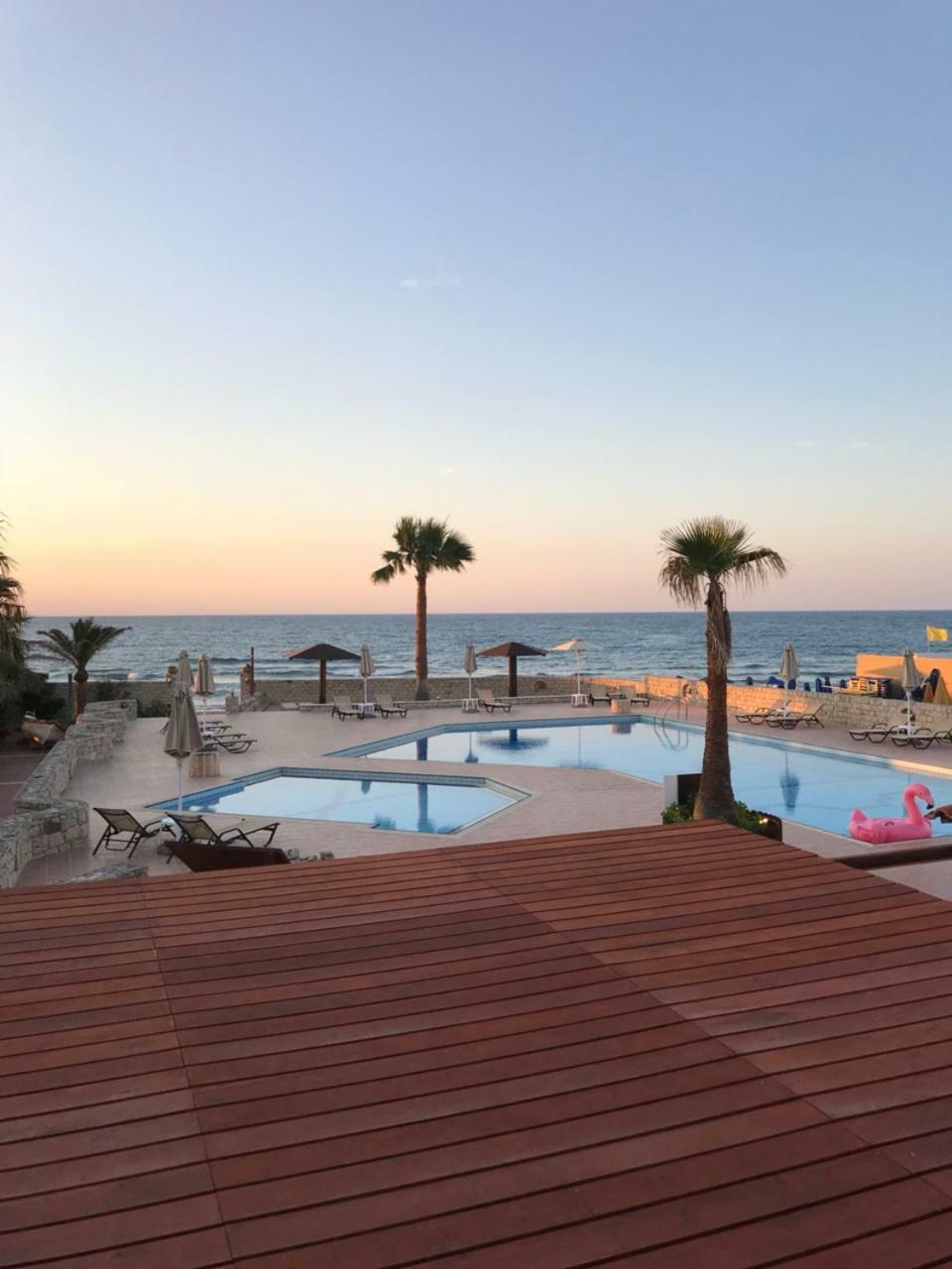 Aquamar Beach Otel Kournás Dış mekan fotoğraf